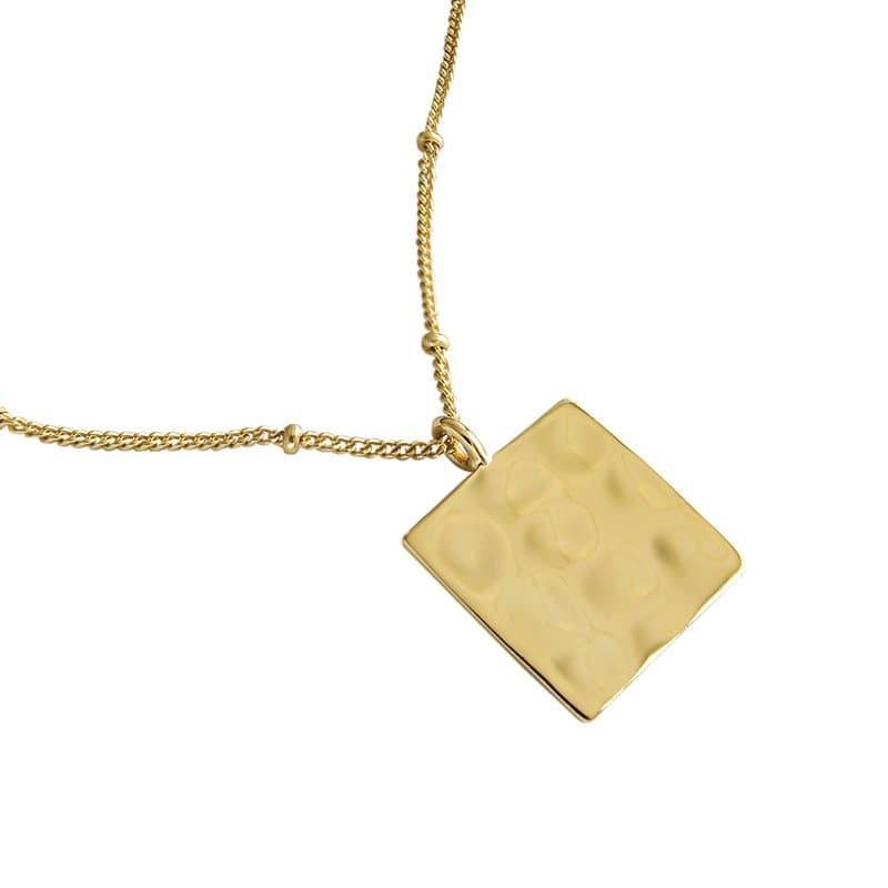 Geometric Square 925 Sterling Silver Necklace