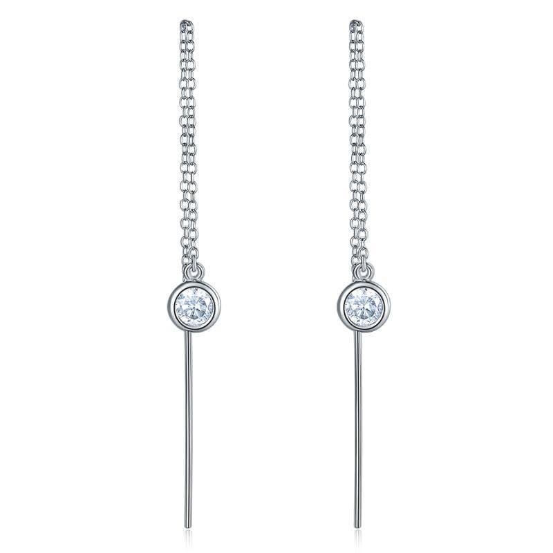 Dangle Drop Sterling Silver Earrings