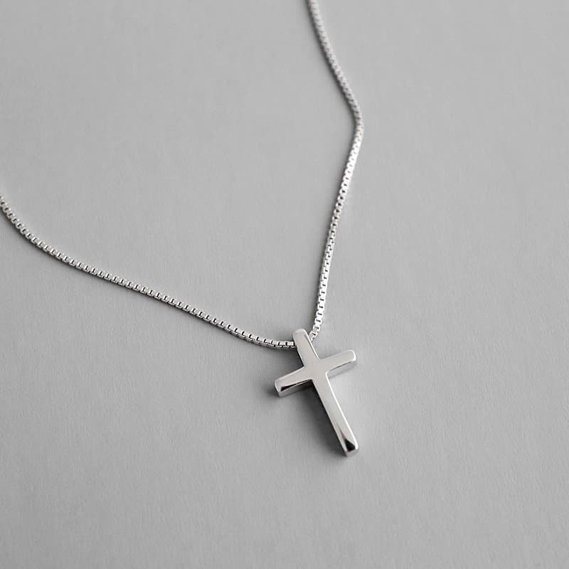 Classic Cross 925 Sterling Silver Necklace