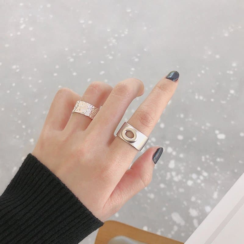 EWide Open Mouth 925 Sterling Silver Adjustable Ring