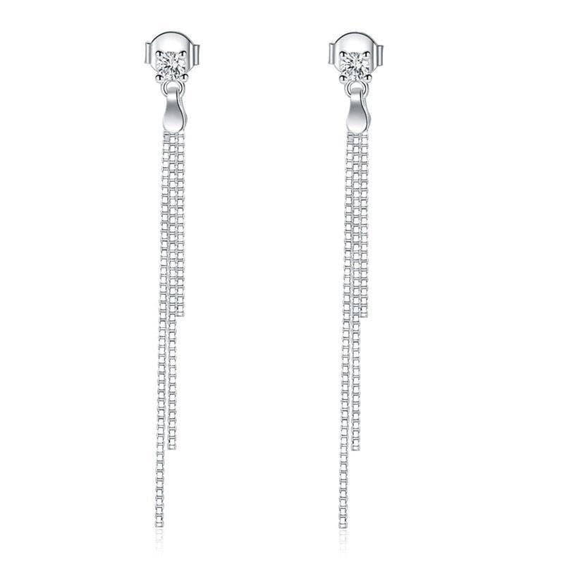 Drop Dangle Sterling Silver Earrings