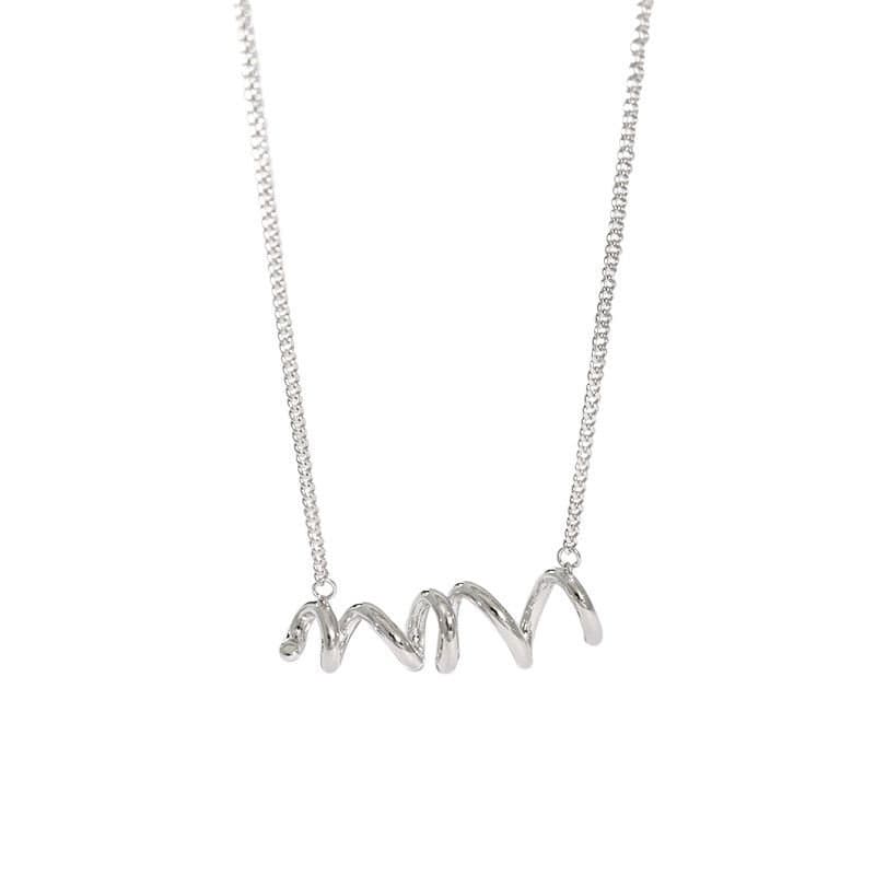 Irregular Spring 925 Sterling Silver Necklace