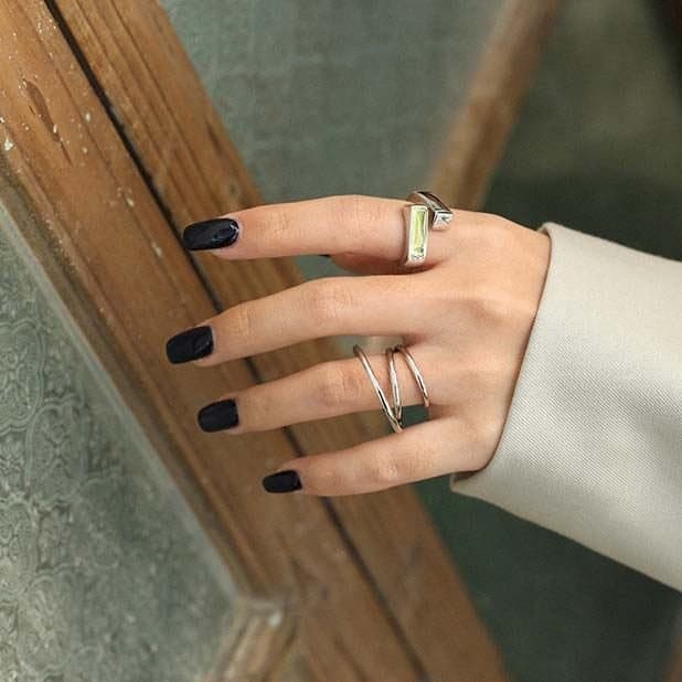 Geometric Cross 925 Sterling Silver Adjustable Ring