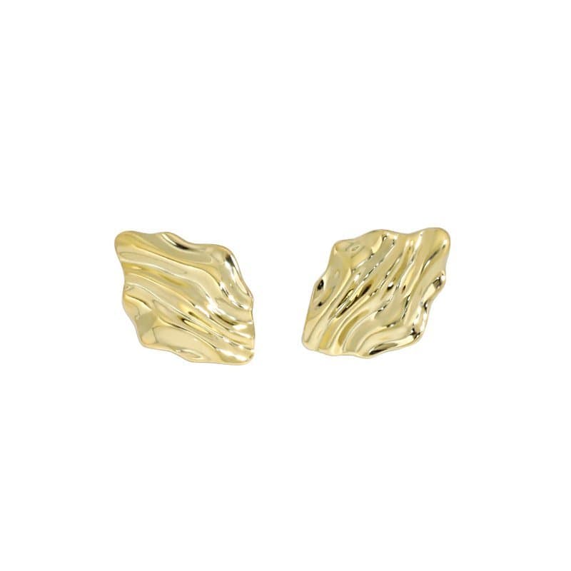Geometric Irregular Stones 925 Sterling Silver Stud Earrings