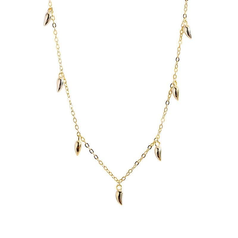Peppers Tassels 925 Sterling Silver Necklace