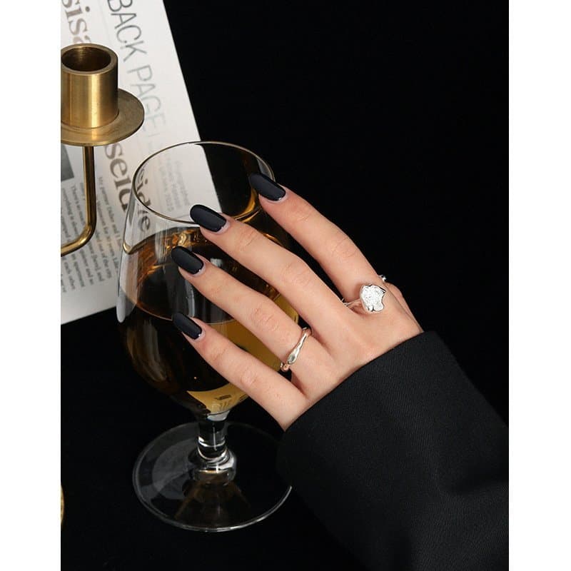 Irregular 925 Sterling Silver Adjustable Ring