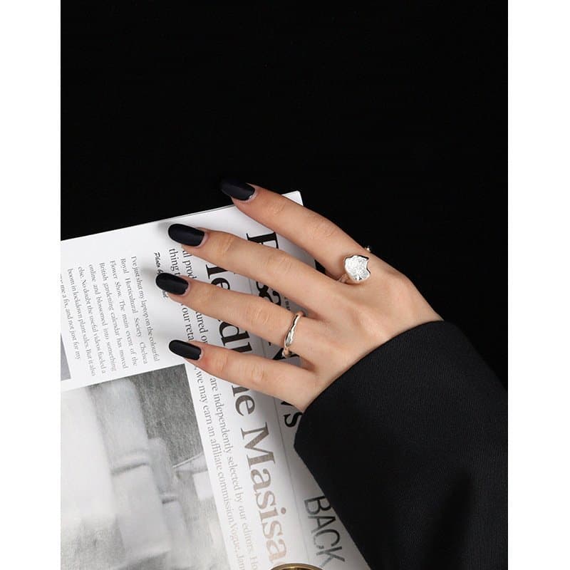 Irregular 925 Sterling Silver Adjustable Ring
