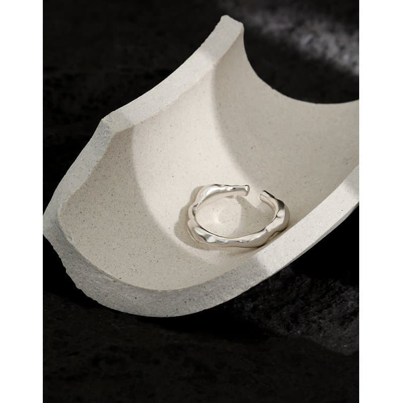 Irregular 925 Sterling Silver Adjustable Ring