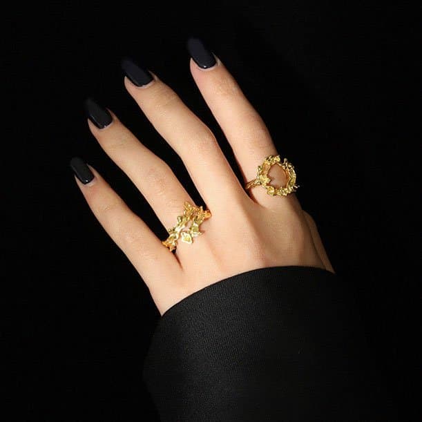 Irregular Cross 925 Sterling Silver Adjustable Ring