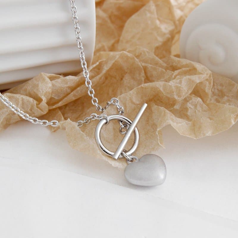 OT Heart 925 Sterling Silver Necklace