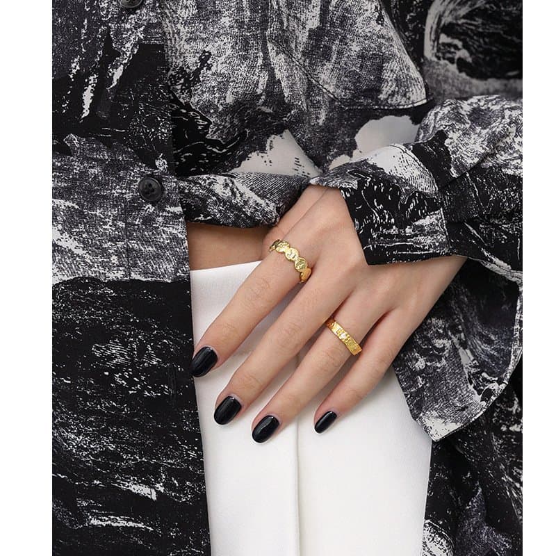CZ Beads Flower 925 Sterling Silver Adjustable Ring