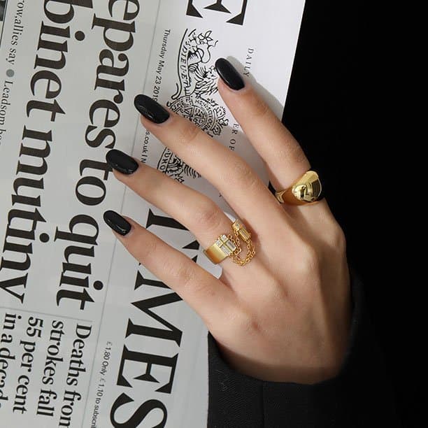 CZ Chain Tassels 925 Sterling Silver Adjustable Ring