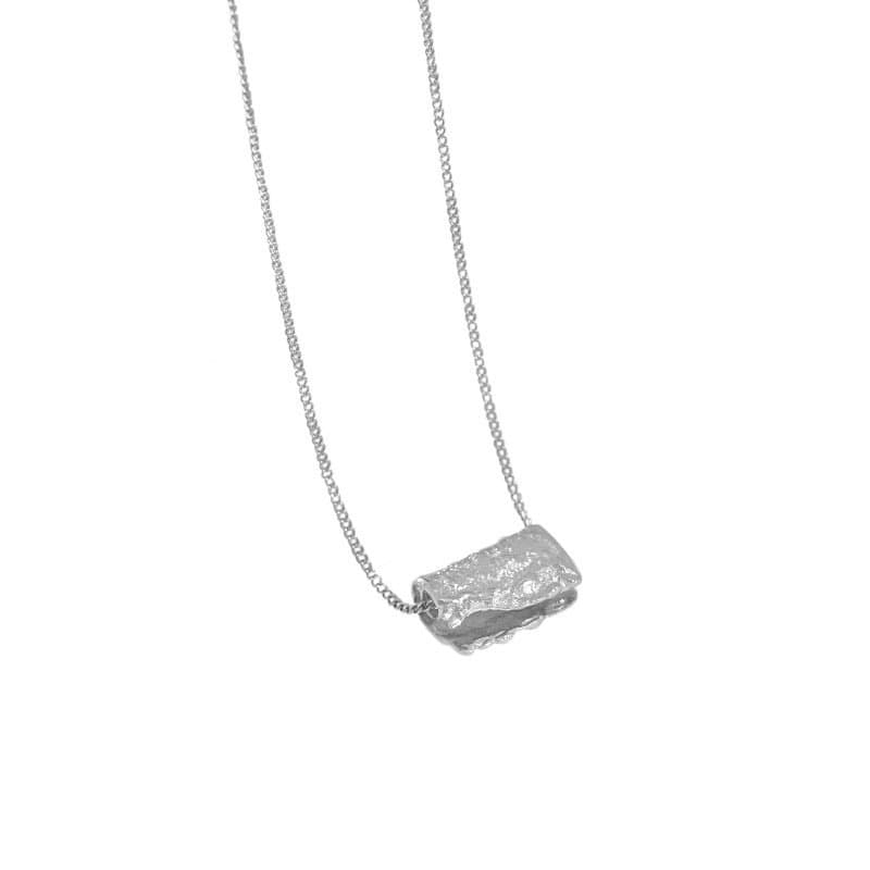 Geometric Block 925 Sterling Silver Necklace
