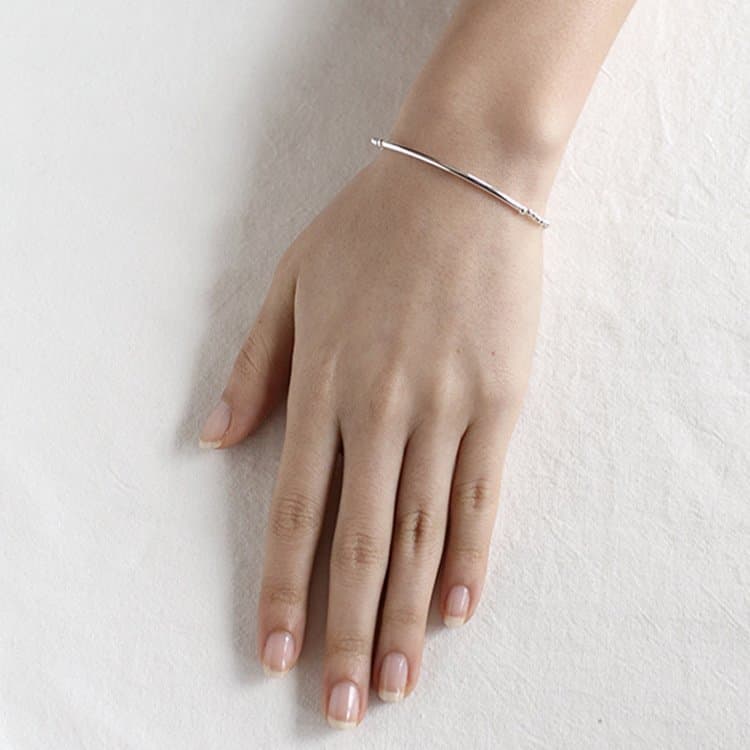 2mm Beads Tube 925 Sterling Silver Bracelet