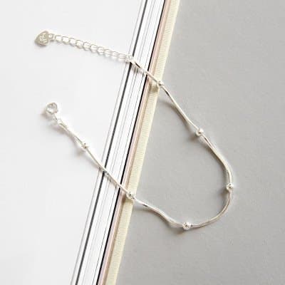 Beads Snake Chain 925 Sterling Silver Bracelet