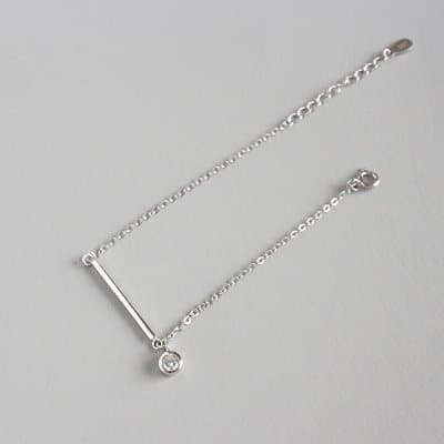 Geometric Stick CZ 925 Sterling Silver Bracelet