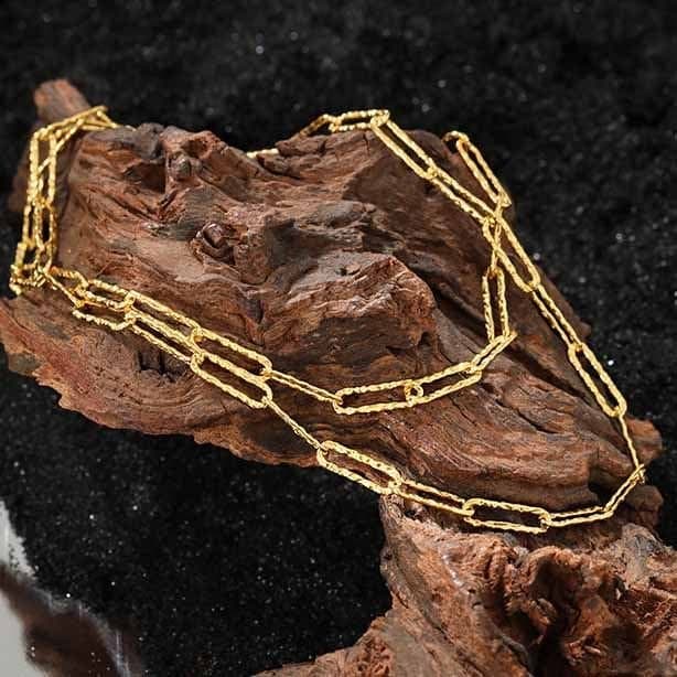 Hollow Geometric Chain 925 Sterling Silver Necklace