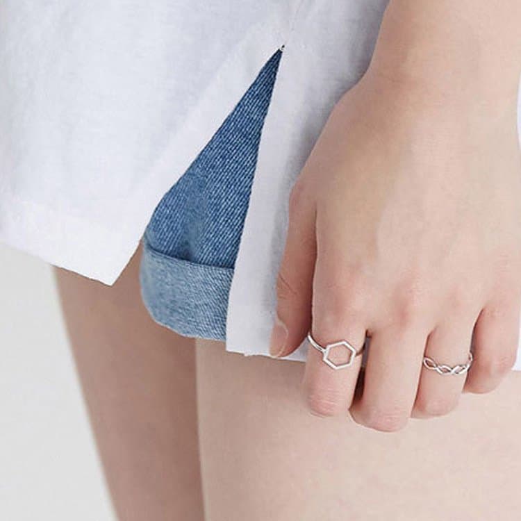 Hollow Twisted 925 Sterling Silver Adjustable Ring