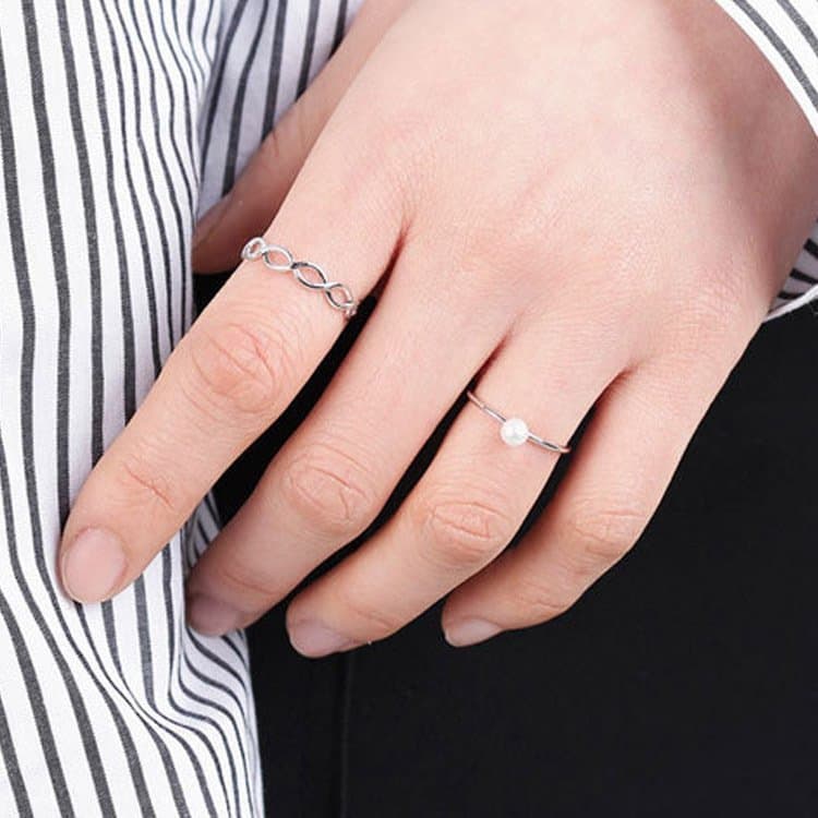 Hollow Twisted 925 Sterling Silver Adjustable Ring
