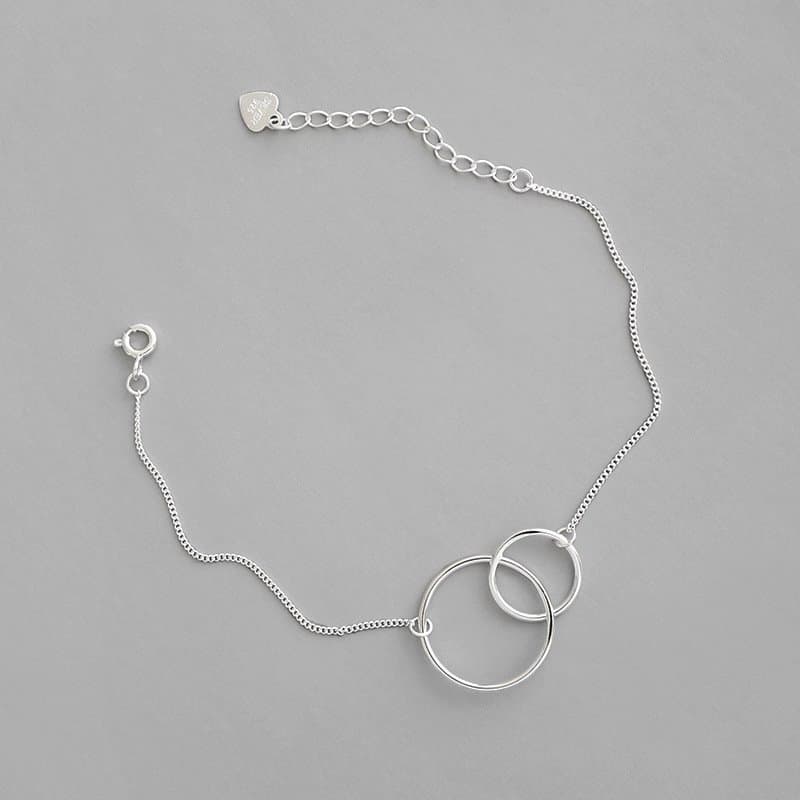 Mother Child Loops 925 Sterling Silver Bracelet