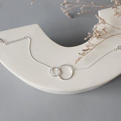 Mother Child Loops 925 Sterling Silver Bracelet