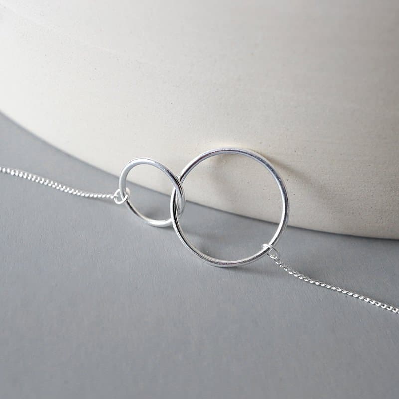 Mother Child Loops 925 Sterling Silver Bracelet