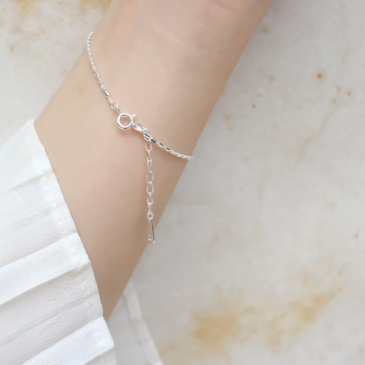 Tube Beads 925 Sterling Silver Bracelet