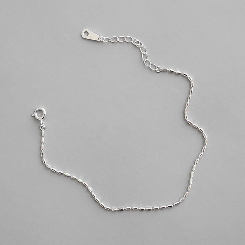 Tube Beads 925 Sterling Silver Bracelet