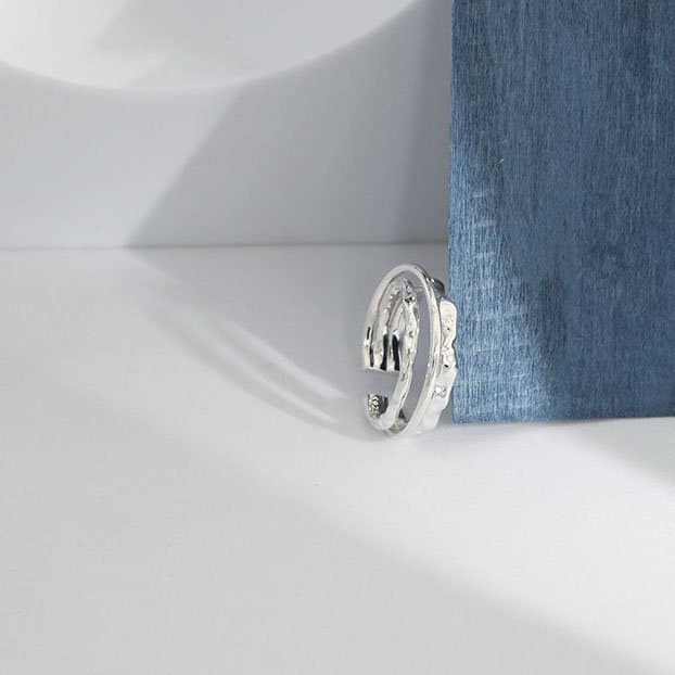 Triple Layer 925 Sterling Silver Adjustable Ring