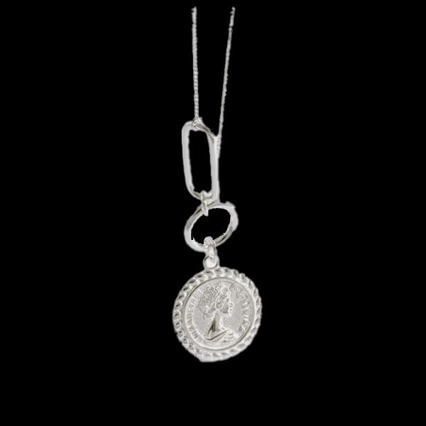 Elizabeth Portrait 925 Sterling Silver Necklace