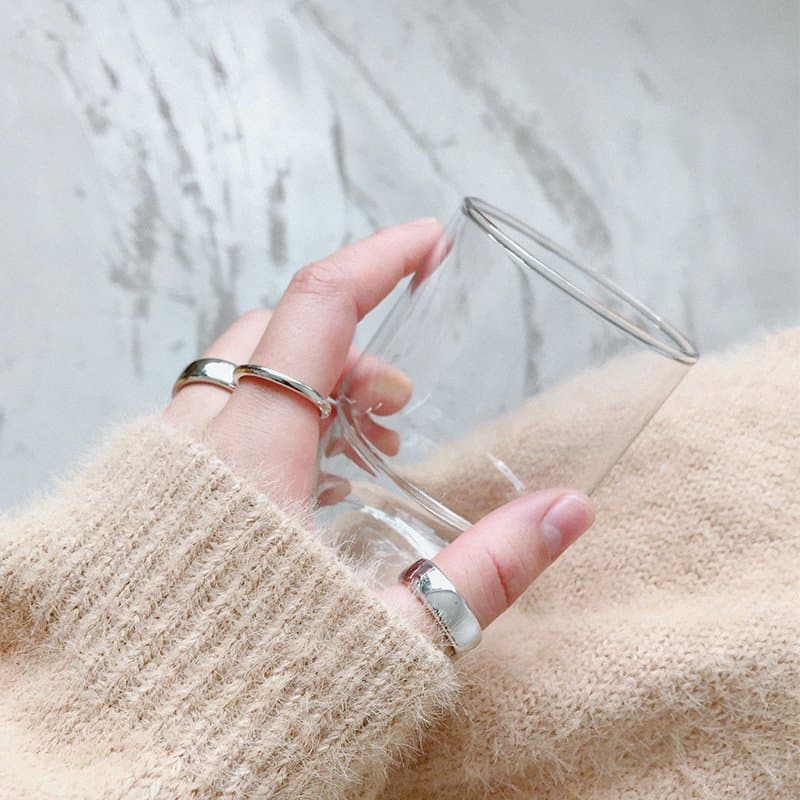Smooth Wide 925 Sterling Silver Adjustable Ring