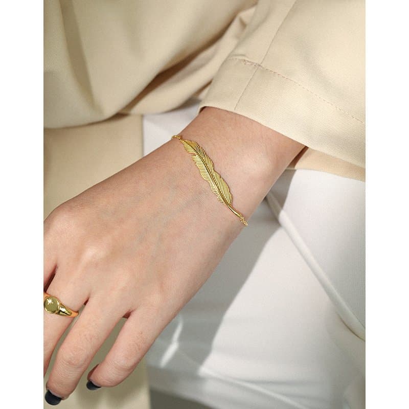 Leaf 925 Sterling Silver Bracelet