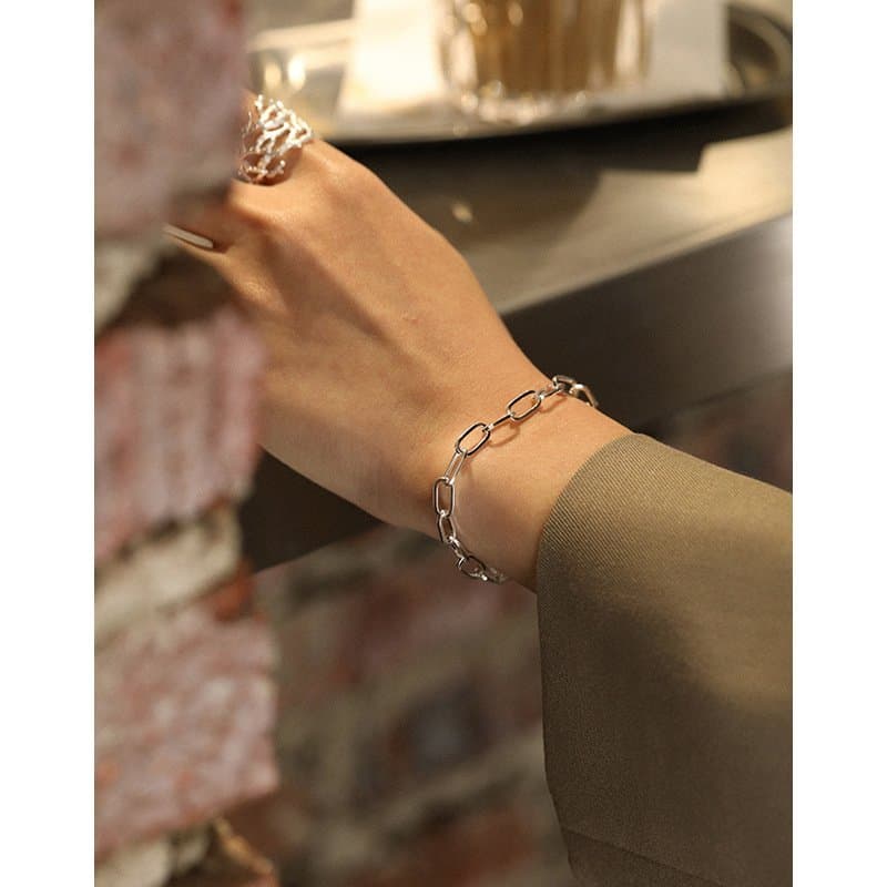 Hollow Chain Fashion 925 Sterling Silver Bracelet