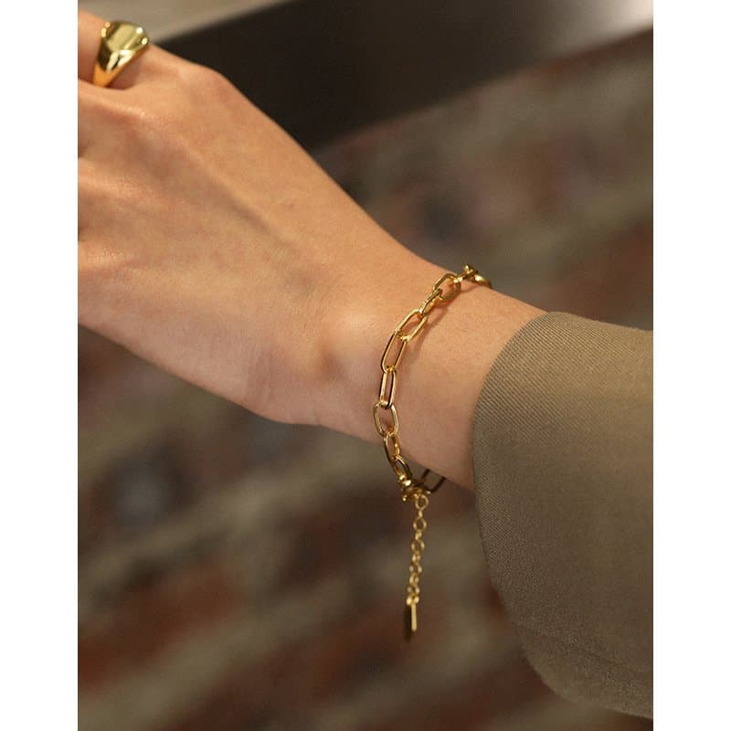 Hollow Chain Fashion 925 Sterling Silver Bracelet