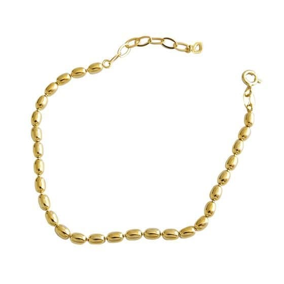 Oval Beads 925 Sterling Silver Bracelet