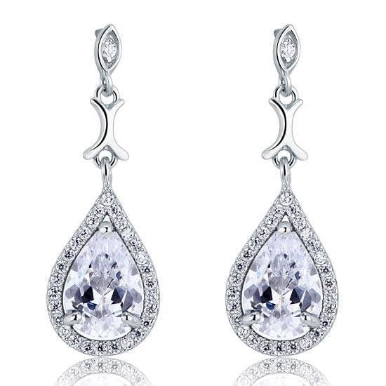 Pear Cut Created Diamond Vintage Dangle