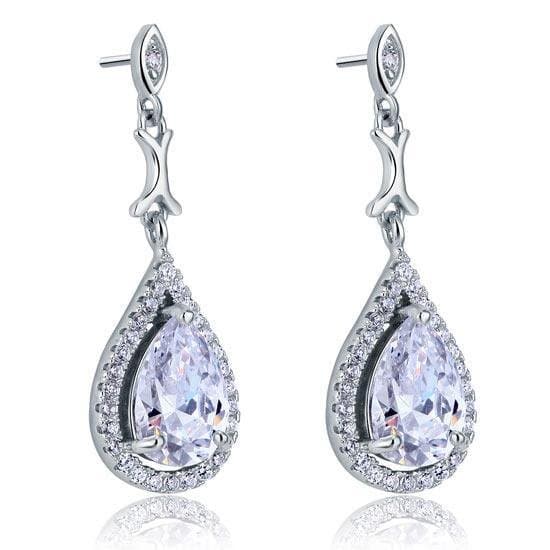 Pear Cut Created Diamond Vintage Dangle