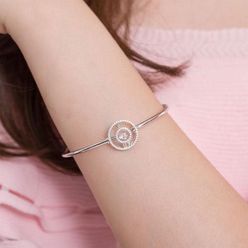 Roman Number Dancing Stone Bangle