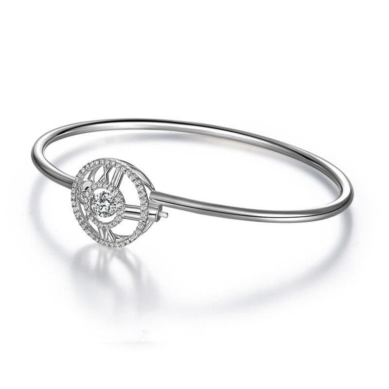 Roman Number Dancing Stone Bangle