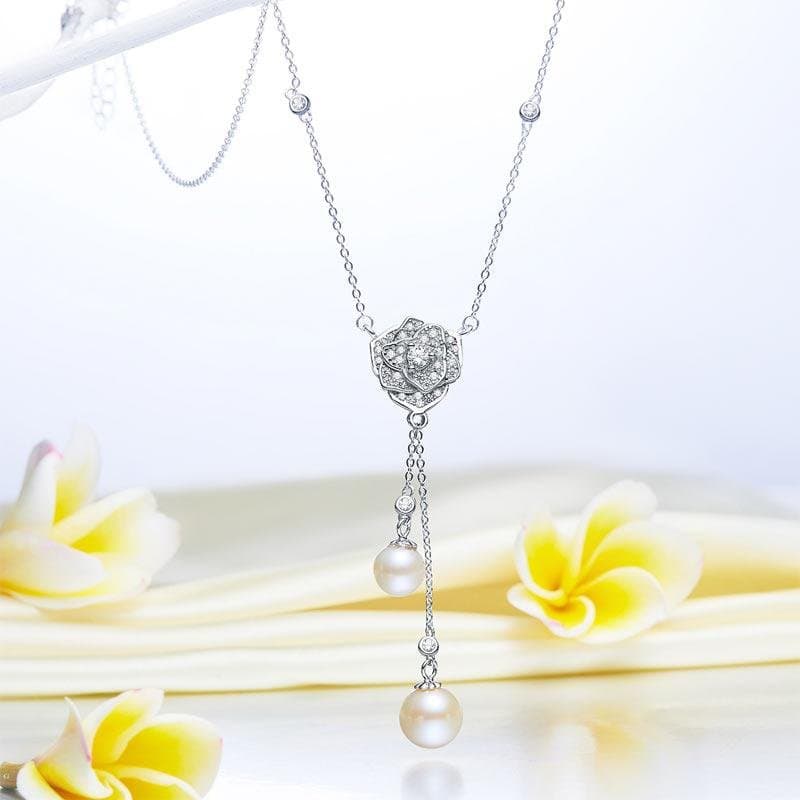 Rose Fresh Water Pearls Necklace