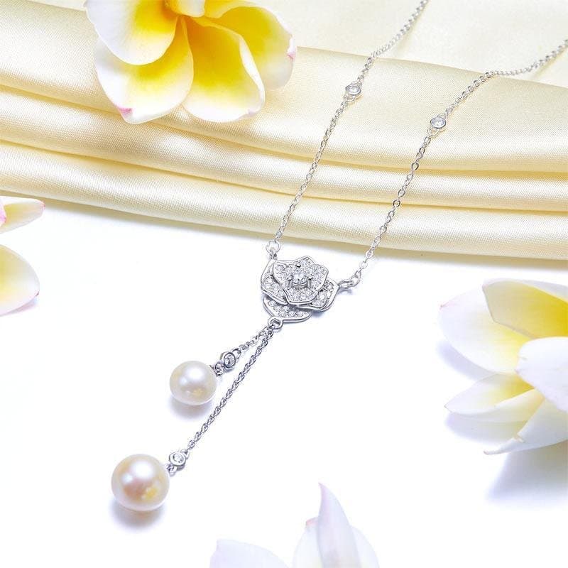 Rose Fresh Water Pearls Necklace