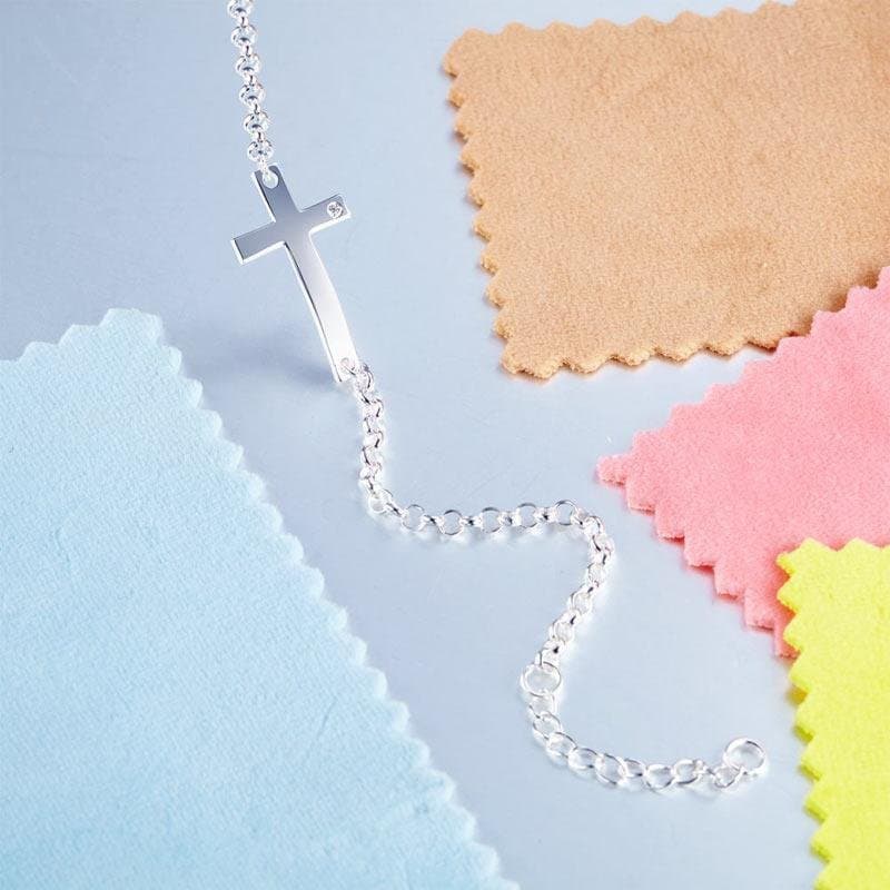 Solid 925 Sterling Silver Bracelet Cross