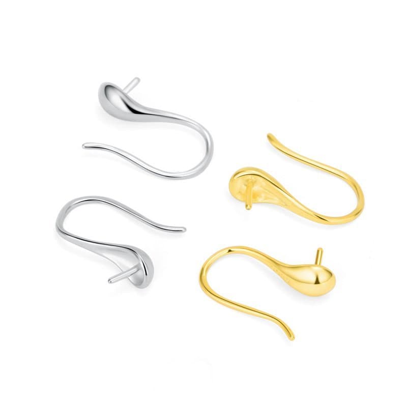Spoon 5mm Gemstone 925 Sterling Silver Earring Settings