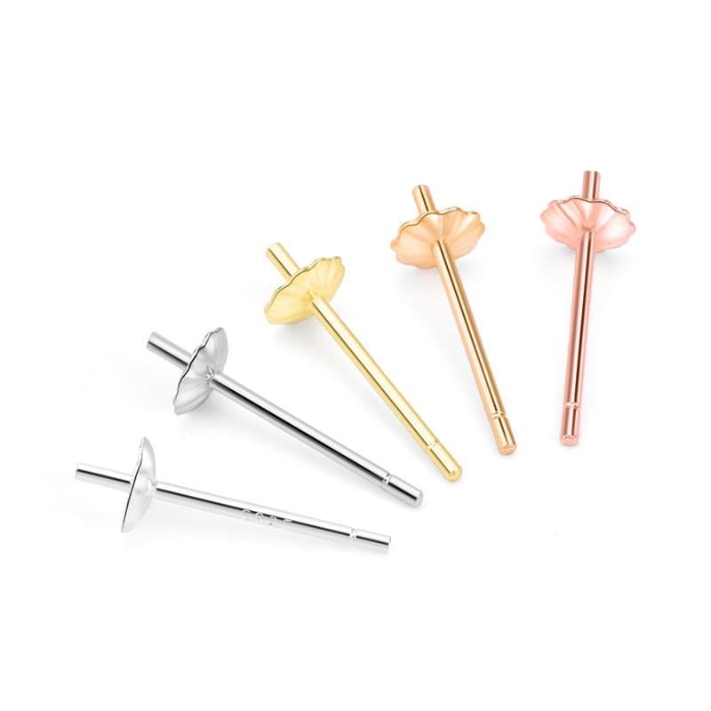 Flower 925 Sterling Silver Earring Settings