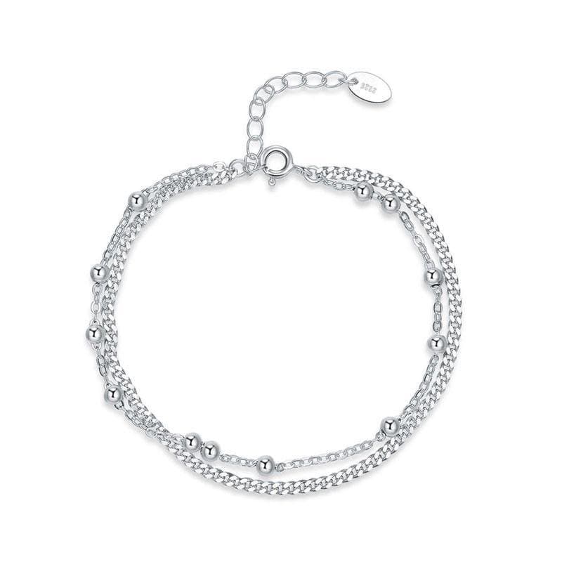 Solid 925 Sterling Silver Bracelet Dangle Ball