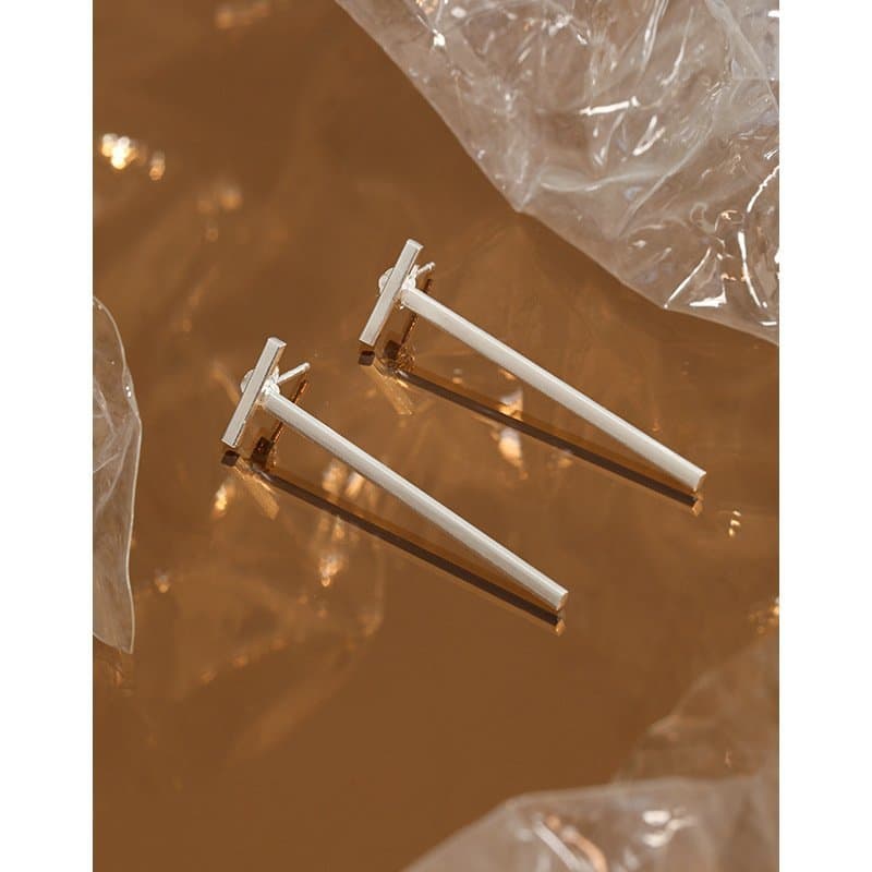 Letter T 925 Sterling Silver Stud Earrings