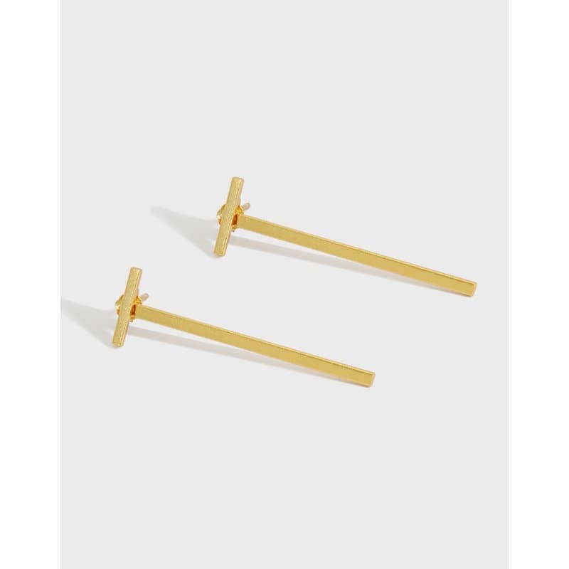 Letter T 925 Sterling Silver Stud Earrings