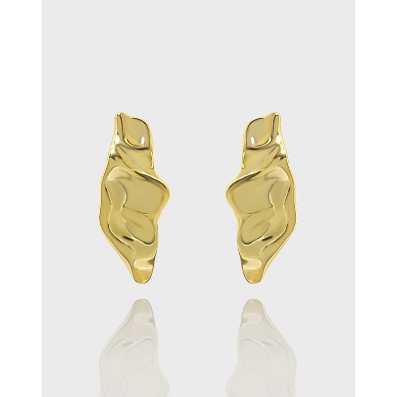 Geometric Irregular Pods 925 Sterling Silver Stud Earrings