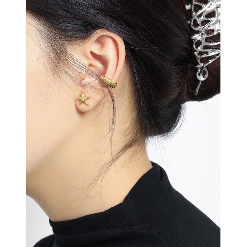 Mini Irregular Star 925 Sterling Silver Stud Earrings