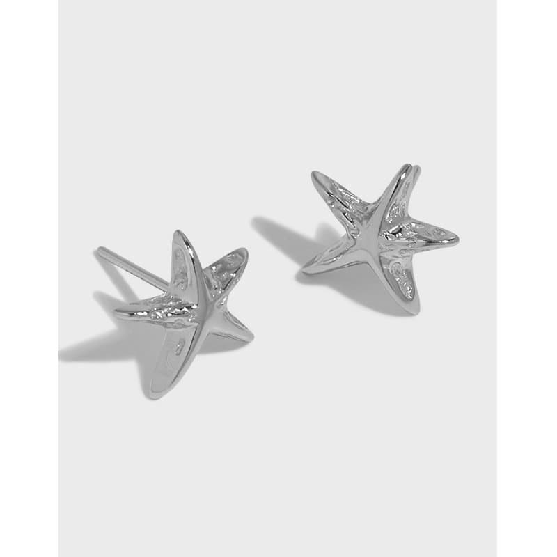 Mini Irregular Star 925 Sterling Silver Stud Earrings